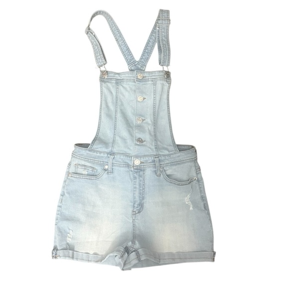 Guess Light Wash Denim Overalls Size 29 - Picture 1 of 5